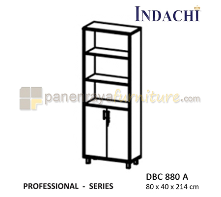 Panen Raya Furniture Lemari Arsip Tinggi Pintu Panel Bawah Indachi Professional DBC 880 A Beech 80x40x214 Melamine