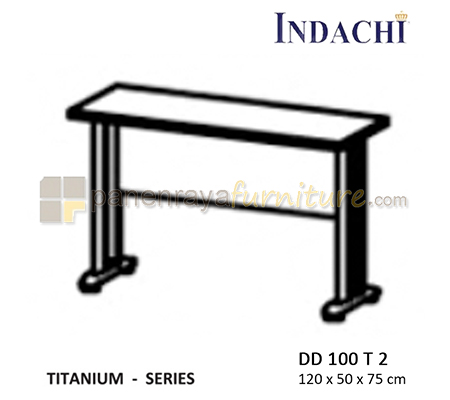 Panen Raya Furniture Meja Kantor Samping Indachi Titanium DD 120 T 2 Maple 120x50x75 Melamine