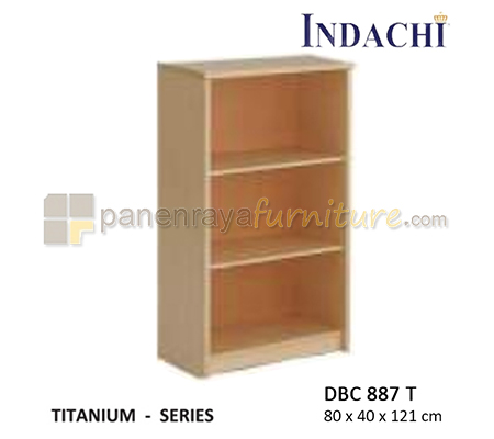 Panen Raya Furniture Lemari Arsip Sedang Tanpa Pintu Indachi Titanium DBC 887 T Maple 80x40x121 Melamine