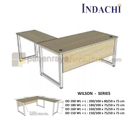 Panen Raya Furniture Meja Kantor Direktur Indachi Wilson DD 200 WL - L / DD 180 WL - L / DD 160 WL - L / DD 150 WL - L