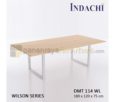 Panen Raya Furniture Meja Meeting Persegi Indachi Wilson DMT 114 WL Maple 180x120x75 Melamine