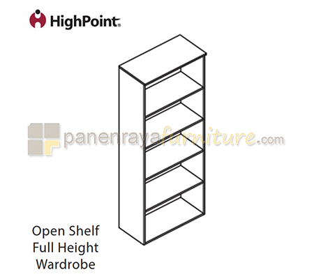 Panen Raya Furniture Rak Arsip HighPoint Five BST 5220 European Walnut 80x39x200