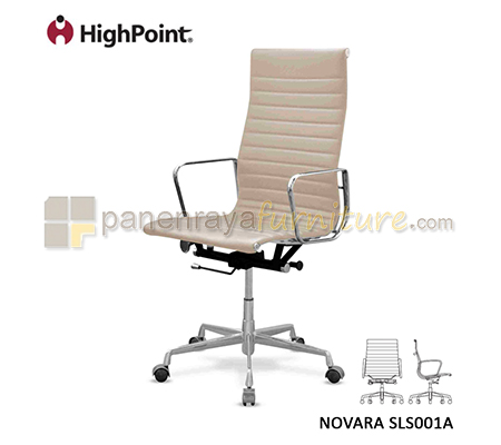 Panen Raya Furniture Kursi Kantor HighPoint Novara SLS001A Brown Leather