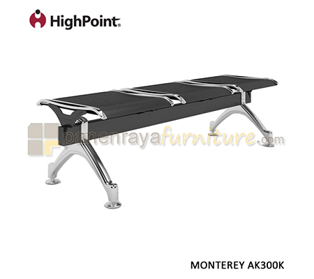 Panen Raya Furniture Kursi Tunggu 3 Seater Tanpa Sandaran HighPoint Monterey AK300K