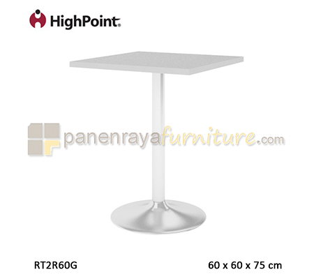 Panen Raya Furniture Meja Cafe Square HighPoint Monza RT2R60G Grey 60x60x75