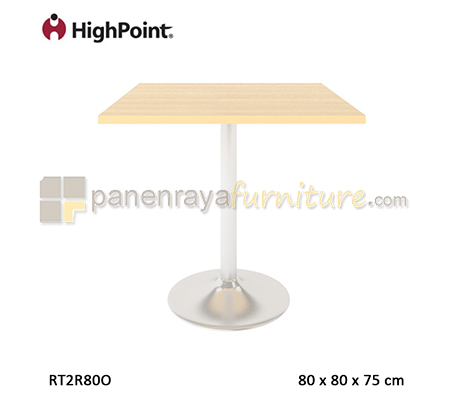 Panen Raya Furniture Meja Cafe Square HighPoint Monza RT2R80O Light Beech 80x80x75