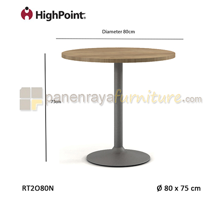 Panen Raya Furniture MEJA CAFE ROUND HIGHPOINT MONZA RT2O80N CAPPUCCINO D80x75