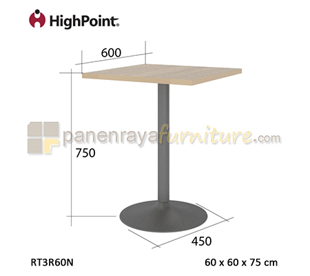 Panen Raya Furniture MEJA CAFE SQUARE HIGHPOINT MONZA RT3R60N CAPPUCCINO 60x60x75