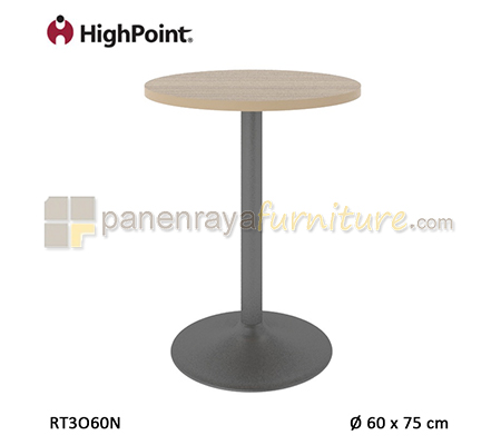 Panen Raya Furniture Meja Cafe Round HighPoint Monza RT3O60N Cappuccino D60x75