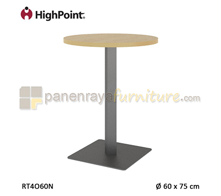 Panen Raya Furniture Meja Cafe Round HighPoint Monza RT4O60N Cappuccino D60x75