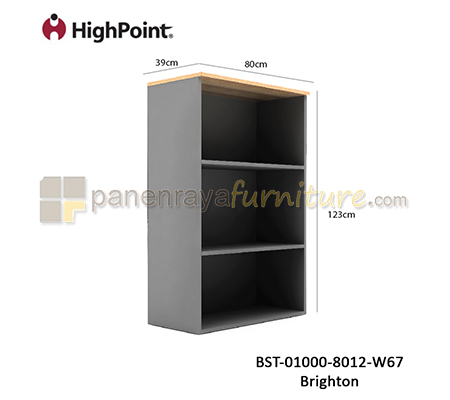 Panen Raya Furniture Rak Arsip Tinggi Tanpa Pintu HighPoint Storio BST 01000 8012 W67 Brighton