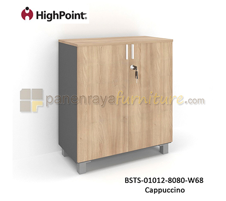 Panen Raya Furniture Lemari Arsip Rendah 2 Pintu Panel Kaki Plastik HighPoint Storio BSTS 01012 8080 W68 Cappuccino