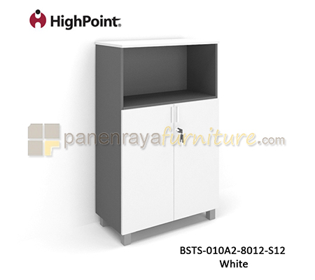 Panen Raya Furniture Lemari Arsip Tinggi Kombinasi Pintu Panel Kaki Plastik HighPoint Storio BSTS 010A2 8012 S12 White