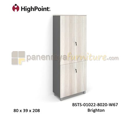 Panen Raya Furniture Lemari Arsip Tinggi Full 4 Pintu Panel Kaki Plastik HighPoint Storio BSTS 01022 8020 W67 Brighton