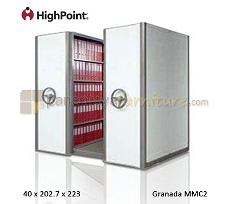 Panen Raya Furniture Mechanical Mobile Compactor 2 Columns HighPoint Granada MMC2 40x203x223