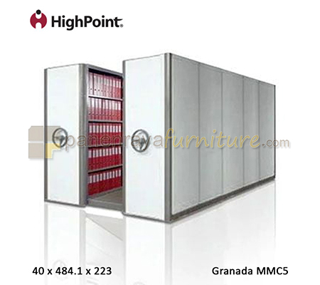 Panen Raya Furniture Mechanical Mobile Compactor 5 Columns HighPoint Granada MMC5 40x485x223