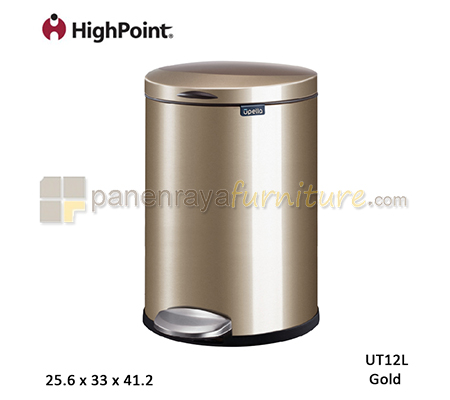 Panen Raya Tempat Sampah Injak HighPoint NOBI UT12L Gold 26x33x42