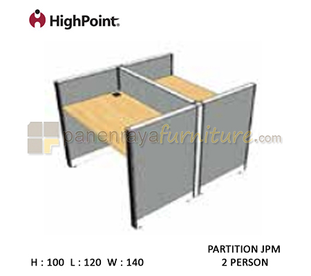 Panen Raya Furniture Workstation 2 Seater Tinggi 100 HighPoint Partition JPM Cappuccino