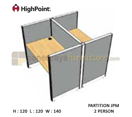 Panen Raya Furniture Workstation 2 Seater Tinggi 120 HighPoint Partition JPM Cappuccino