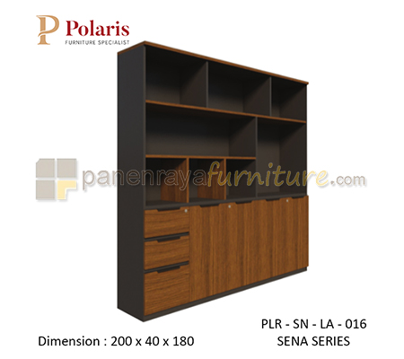 Panen Raya Rak Arsip Kantor Kombinasi 4 Pintu Panel dan 3 Laci Polaris Sena PLR SN LA 016 200x40x180