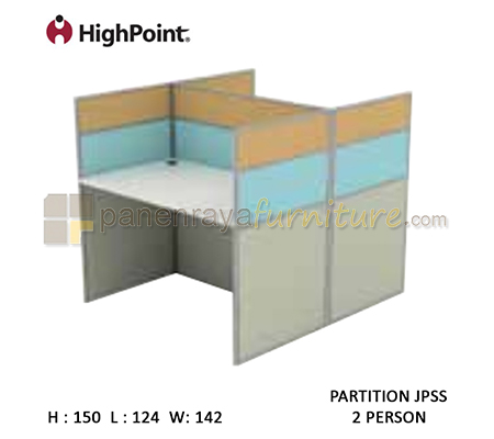 Panen Raya Furniture Workstation 2 Seater Tinggi 150 HighPoint Partition JPSS Cappuccino