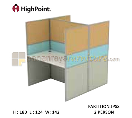 Panen Raya Furniture Workstation 2 Seater Tinggi 180 HighPoint Partition JPSS Oxford Cherry