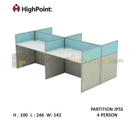 Panen Raya Furniture Workstation 4 Seater Tinggi 100 HighPoint Partition JPSS Cappuccino