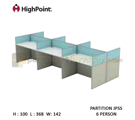 Panen Raya Furniture Workstation 6 Seater Tinggi 100 HighPoint Partition JPSS Cappuccino