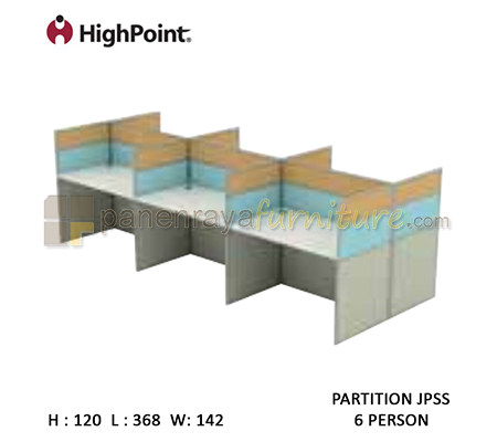 Panen Raya Furniture Workstation 6 Seater Tinggi 120 HighPoint Partition JPSS Cappuccino
