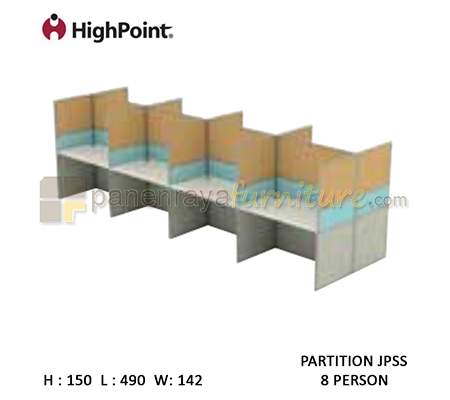 Panen Raya Furniture Workstation 8 Seater Tinggi 150 HighPoint Partition JPSS Cappuccino