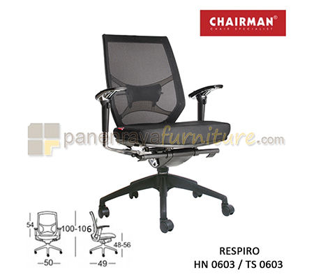 Panen Raya Furniture Kursi Kantor Chairman Respiro HN 0603 / TS 0603
