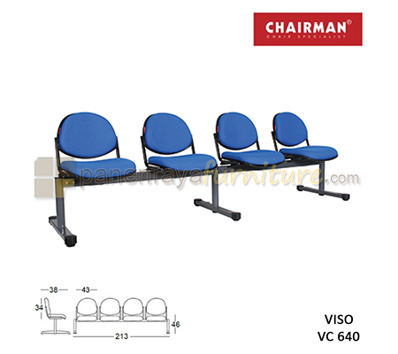 Panen Raya Furniture Kursi Tunggu 4 Seaters Chairman Viso VC 640