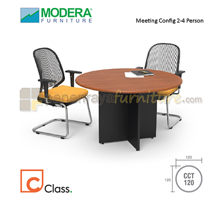 Panen Raya Meja Meeting Bundar Modera CCT 120 Cherry D.120x75