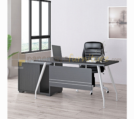 Panen Raya Furniture Meja Kantor Siantano OT 153 Walnut 150x70x75