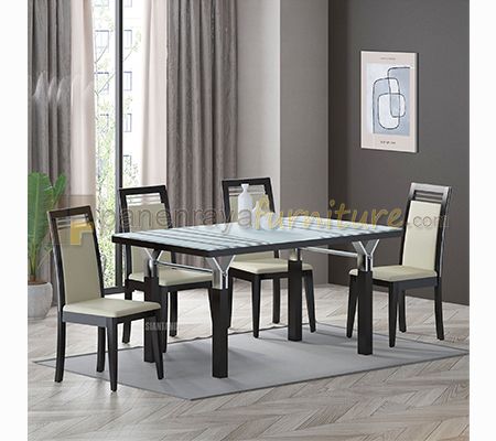 Panen Raya Meja Makan 4 Kursi Siantano DT 332 set DC 214