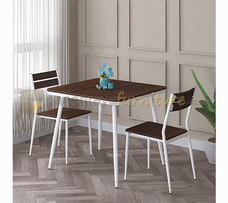 Panen Raya Meja Makan 2 Kursi Siantano Resto 01 Tea Brown