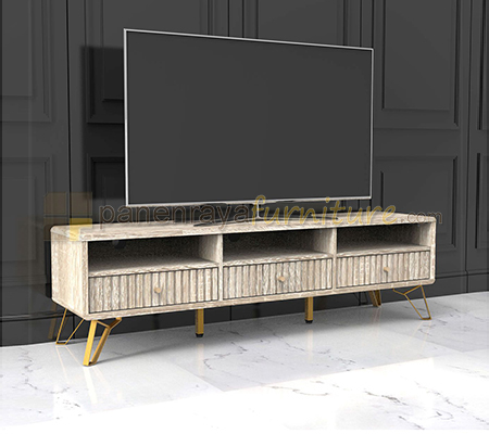 Panen Raya Meja TV Kaki Besi Expo VR 1691 Sonoma Oak 158x39x45