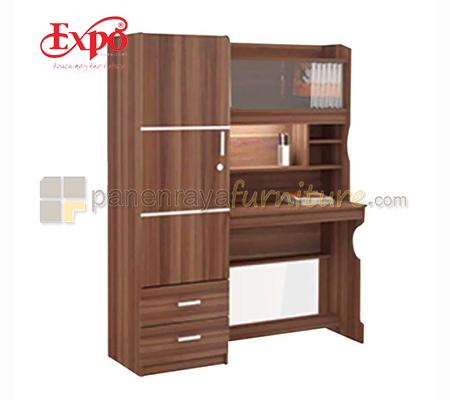 Panen Raya Furniture Meja Belajar Expo SD 1512 French Walnut 121x44x150
