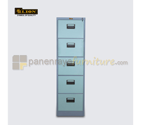 Panen Raya Furniture Filling Cabinet Besi LION L 45 Grey 465x620x1620