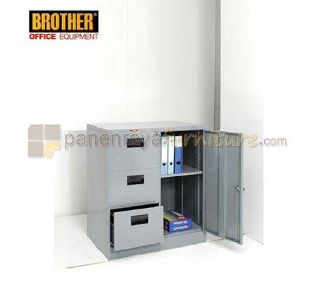 Panen Raya Furniture Direction Cabinet Besi Brother B 501 Grey 900x620x1035