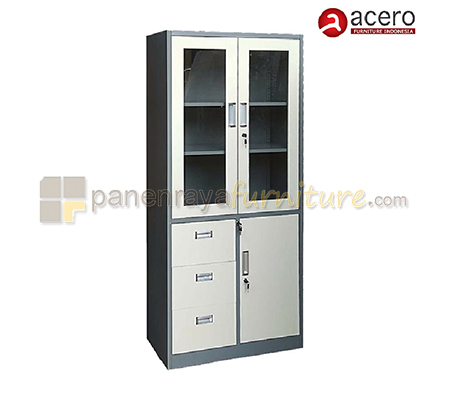Panen Raya Furniture Lemari Arsip Besi Acero AA 233SW Grey-Light Grey 85x40x180