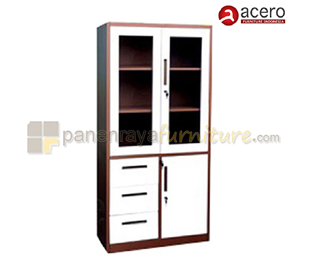 Panen Raya Furniture Lemari Arsip Besi Acero AC 233SW Brown-Beige 90x40x185