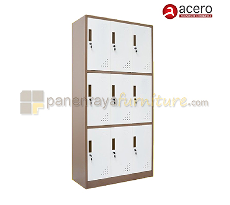 Panen Raya Furniture Locker Besi Acero AC LS 309 Brown-Beige 90x40x185