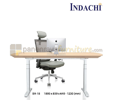 Panen Raya Furniture Meja Kerja Indachi Bastia Adjustable Desk BA 18 HPL 1800x800x645-1230