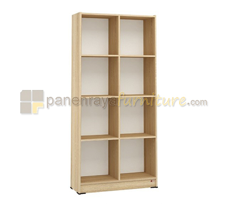 Panen Raya Furniture Rak Buku Sedang Activ Galant BC 80 Sonoma Oak-White 81x30x170