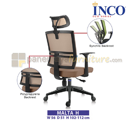 Panen Raya Furniture Kursi Kantor Indachi Inco Malta H (Black)