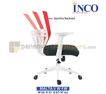 Panen Raya Furniture Kursi Kantor Indachi Inco Malta I (White)