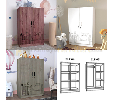 Panen Raya Lemari Pakaian Anak 2 Pintu Romaro BLP 04 BLP 05
