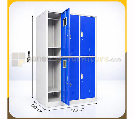 Panen Raya Locker Besi Kozure KL 6WX Blue 1140x540x1850