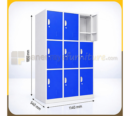 Panen Raya Locker Besi Kozure KL 9WX Blue 1140x540x1850